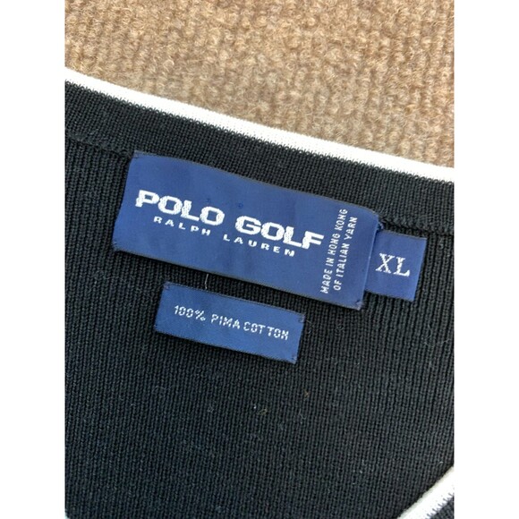 Ralph Lauren Sweater Mens XL Polo Golf V-Neck Vest  Pima Cotton Preppy Pullover - Picture 5 of 6